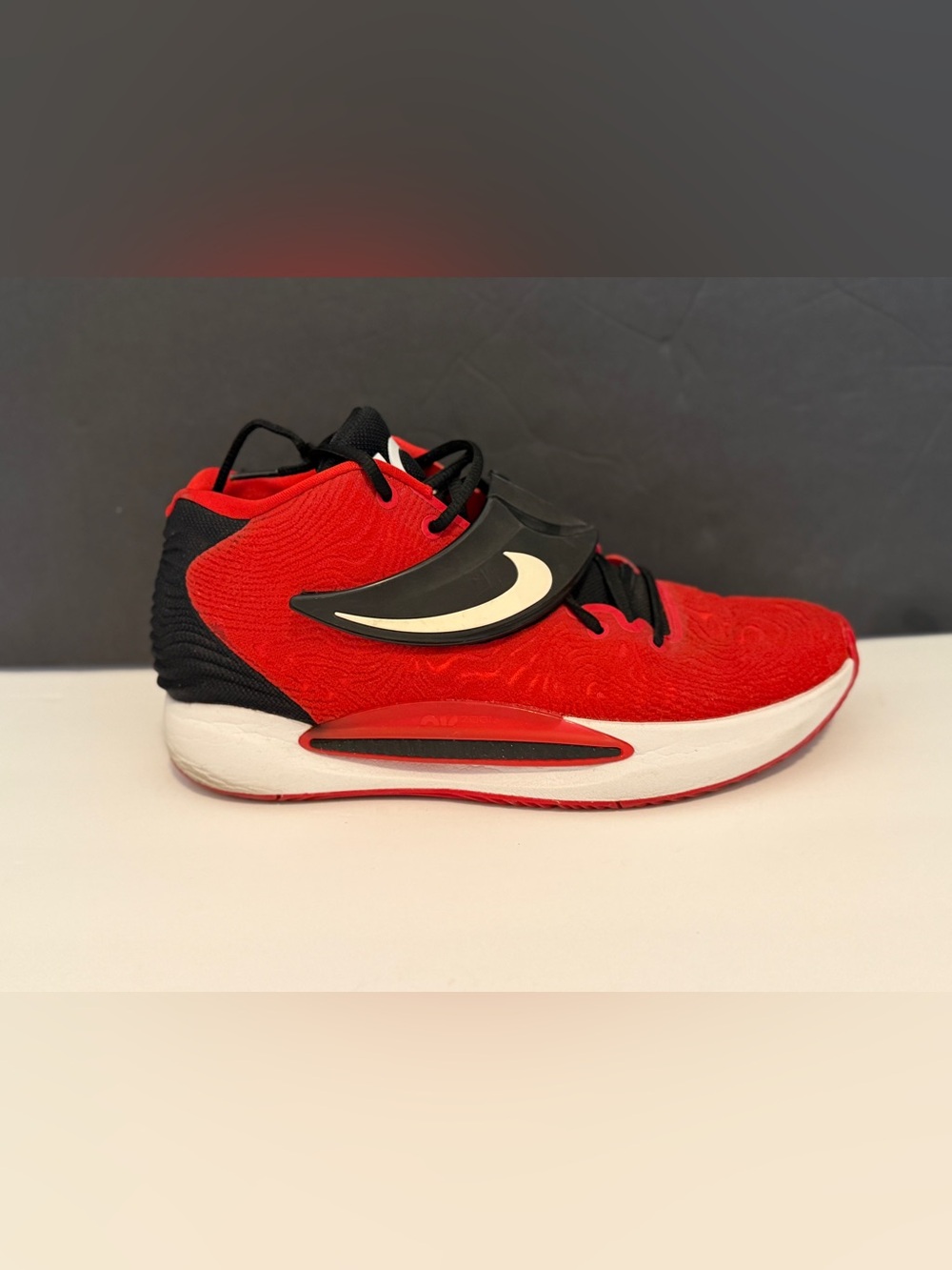 Nike KD 7 VII Kevin Durant Red Black White Basketball Shoes Men's Size 11.5